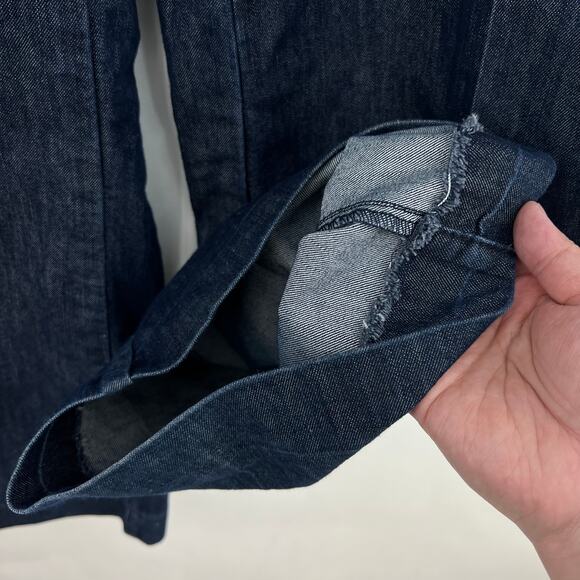 Calvin Klein Jeans (12) 34x31 Regular Wide Leg Jeans Blue Dark Wash Mid Rise - Picture 8 of 11